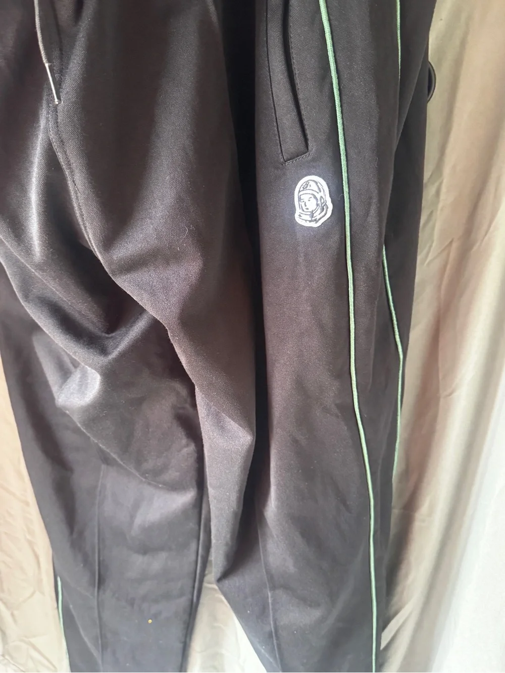 Men's Billionaire Boys Club Black Track Jacket with Green Piping